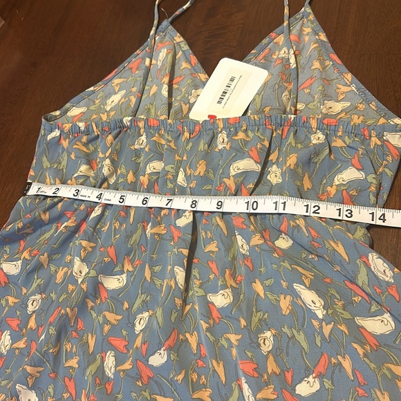 Perfectly Priscilla Blue & Orange Blouse Size S - Picture 12 of 15